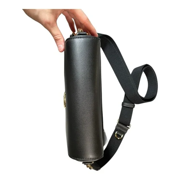 Lululemon Cactus Leather Crossbody Bag Black With Gold Hardware & Dust Bag - Picture 14 of 16